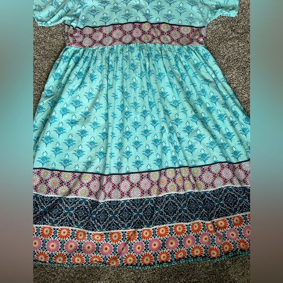 5/$25 Only Necessities spring colored mumu house dress size large 18/20 - Picture 3 of 8